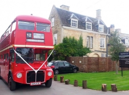 Double deck Red Bus for weddings in Northampton